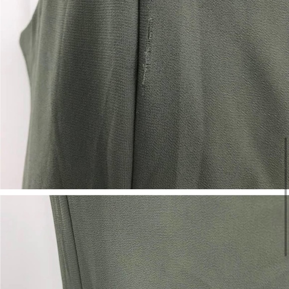 Show Me Your Mumu Claire Midi Dress M Square Neck Smocked High Slit Chiffon - Picture 4 of 4